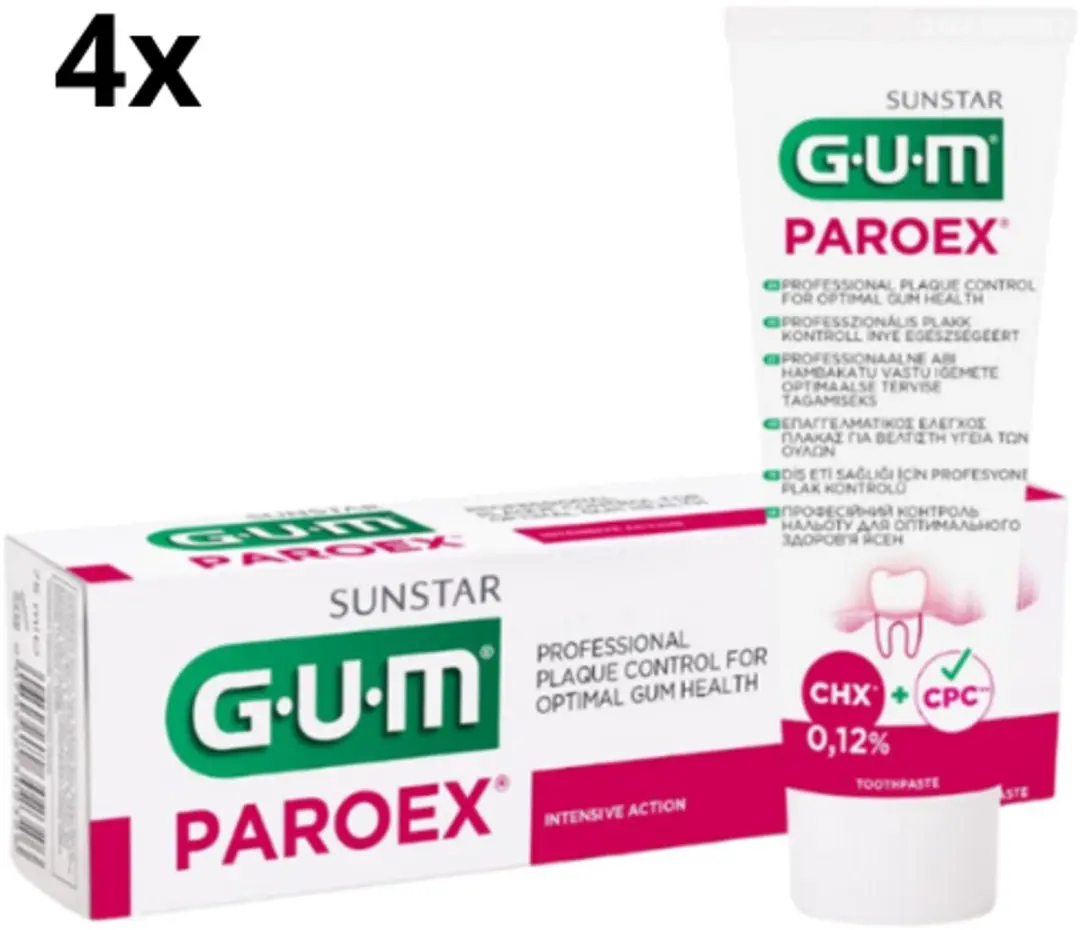 Gum Paroex Tandpasta 75ml - 4 Stuks