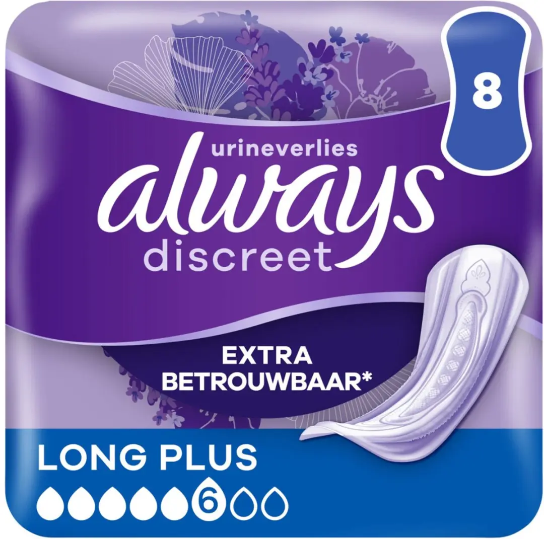 Always Discreet Incontinentieverband Long Plus - 8 Stuks - afbeelding 6 van 6