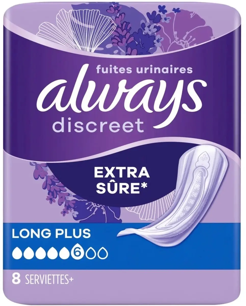 Always Discreet Incontinentieverband Long Plus - 8 Stuks