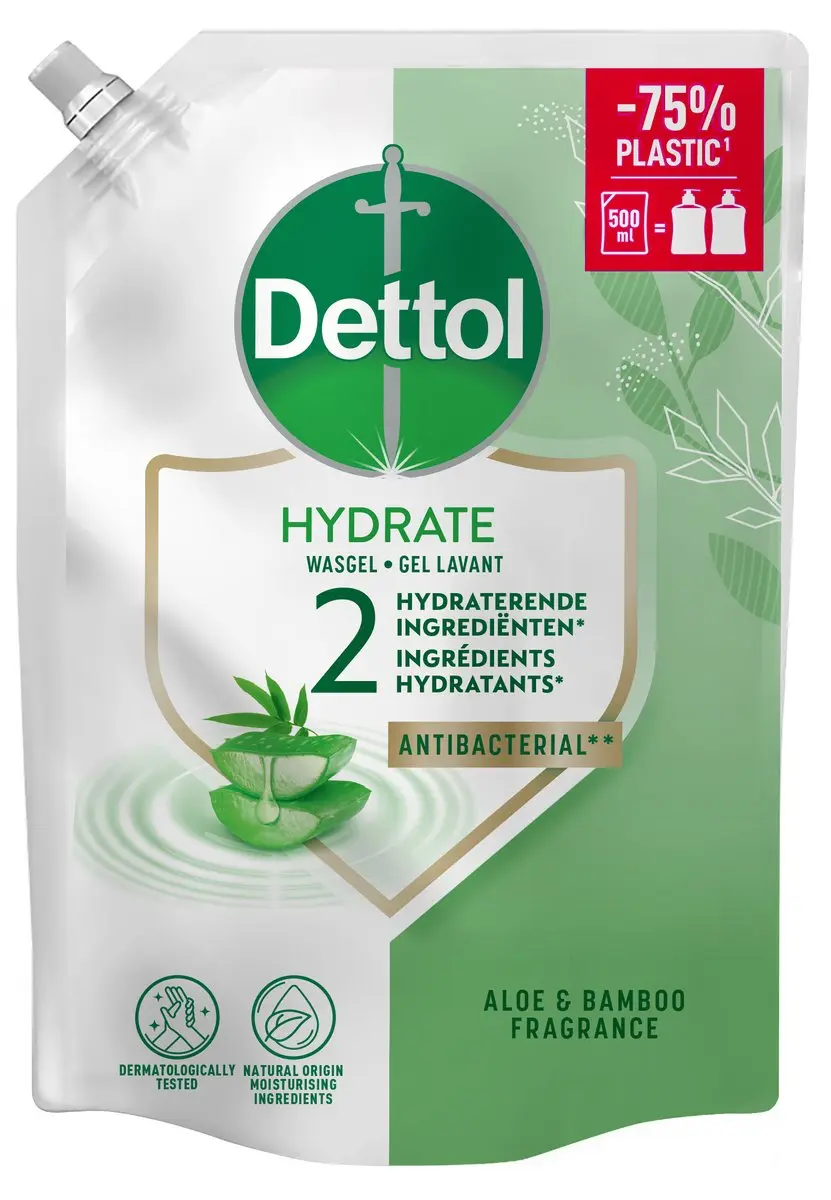 Dettol Refill Handzeep Hydraterend Aloë Vera 500ml