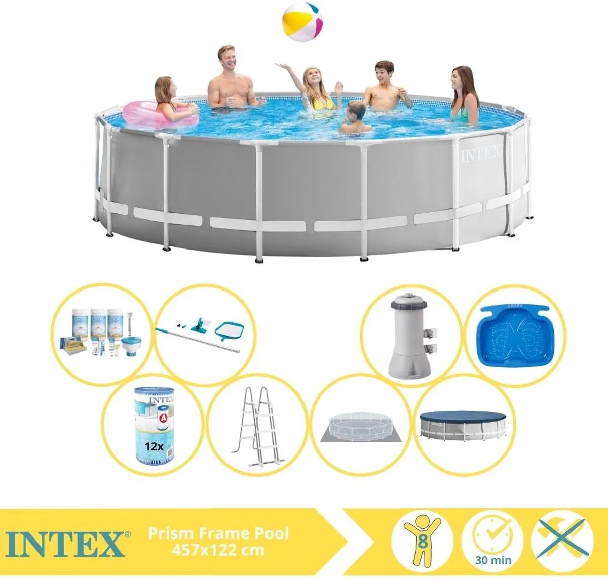 Intex Prism Frame 26726GN Opzetzwembad 457x122cm