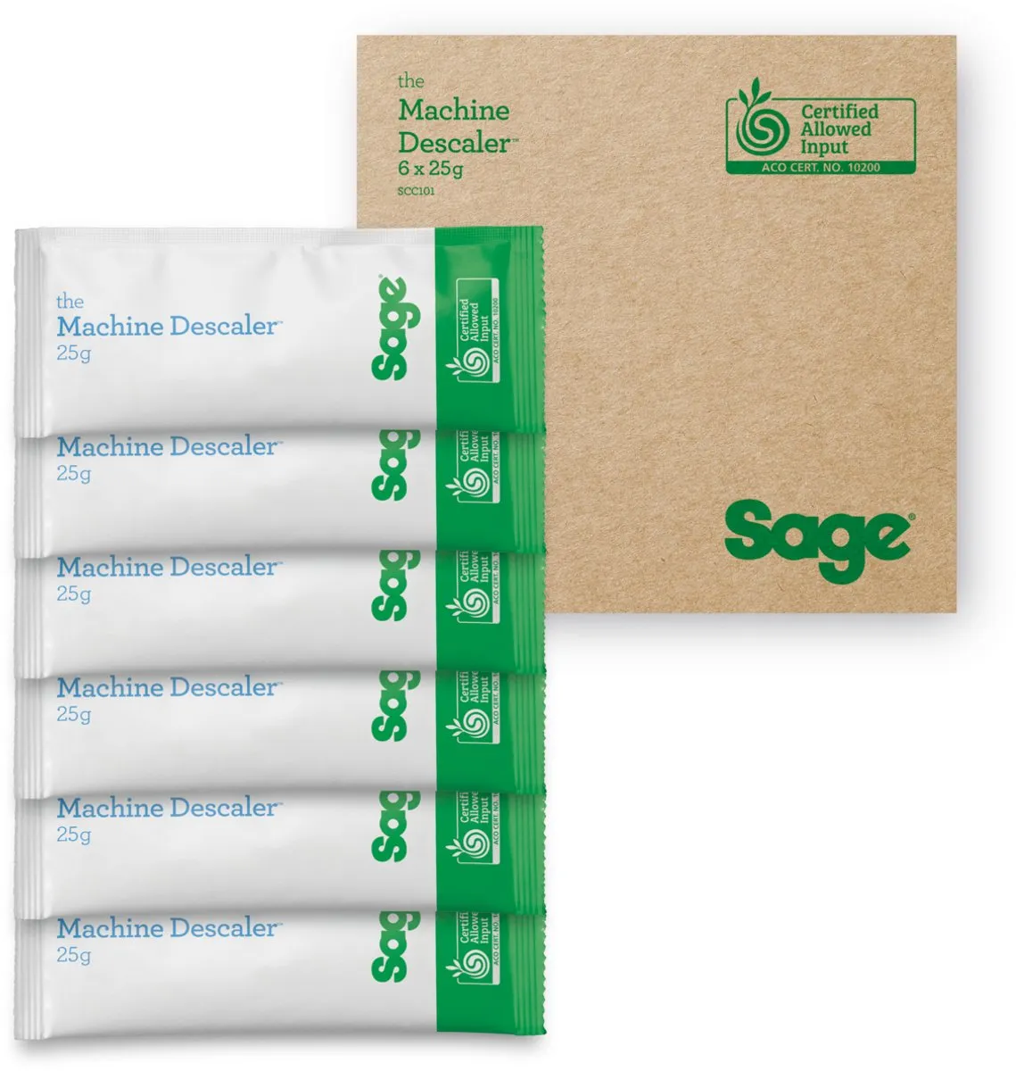 Sage Organic Descaler SCC101NEU0ZEU1 - 6 Zakjes