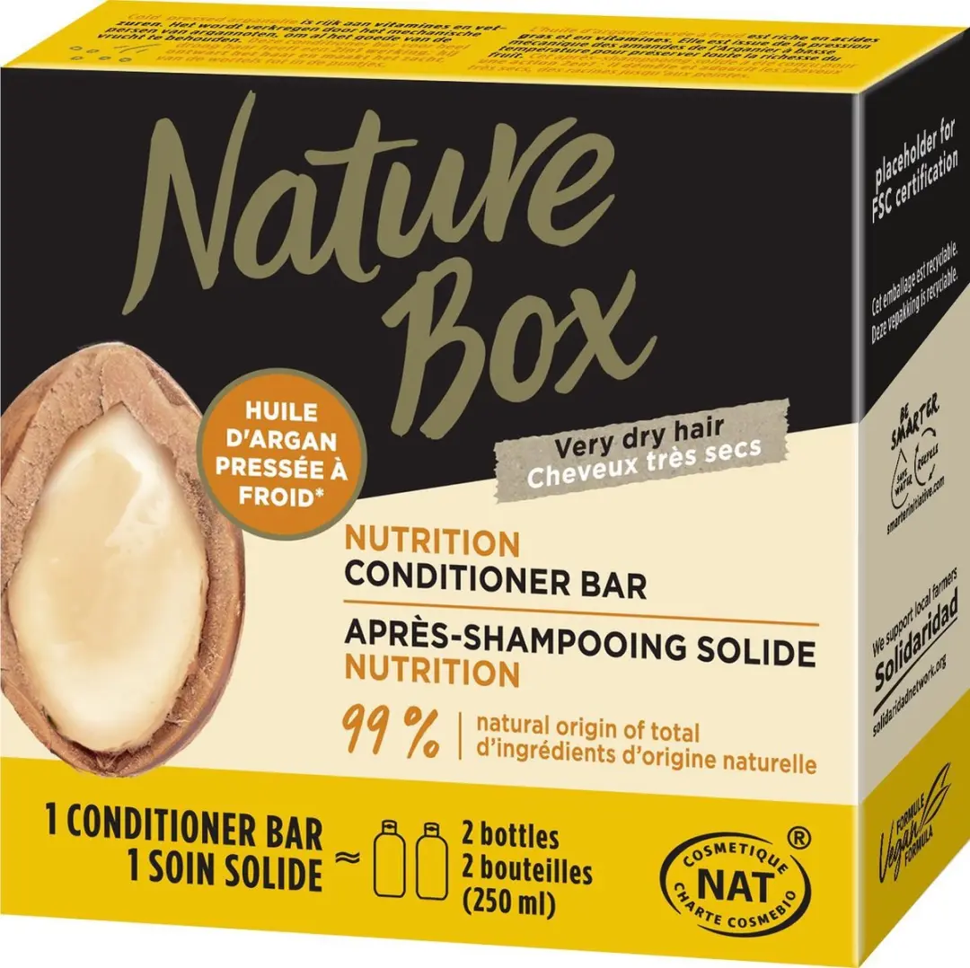 Nature Box Argan Nutrition Conditioner Bar - 6x80g