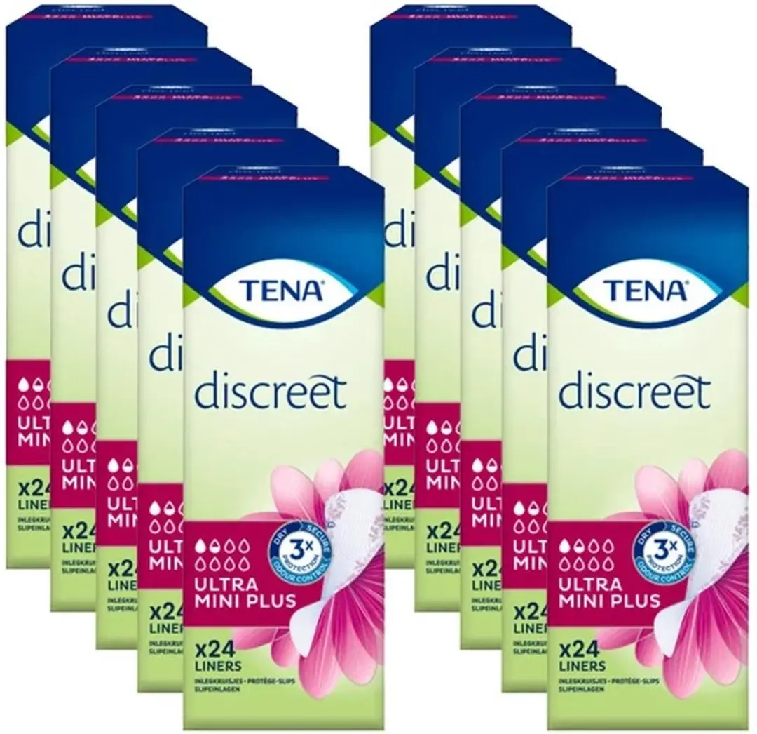 TENA Discreet Ultra Mini Plus Inlegkruisjes - 240 Stuks