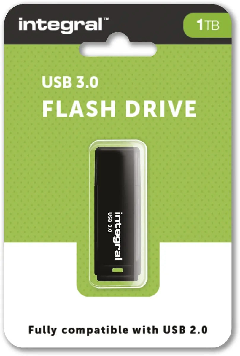 Integral INFD1TBBLK3.0 USB Flash Drive 1TB - Zwart