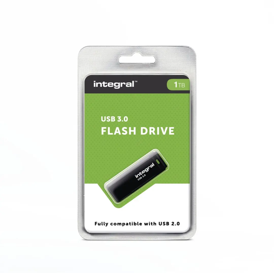 Integral INFD1TBBLK3.0 USB Flash Drive 1TB - Zwart
