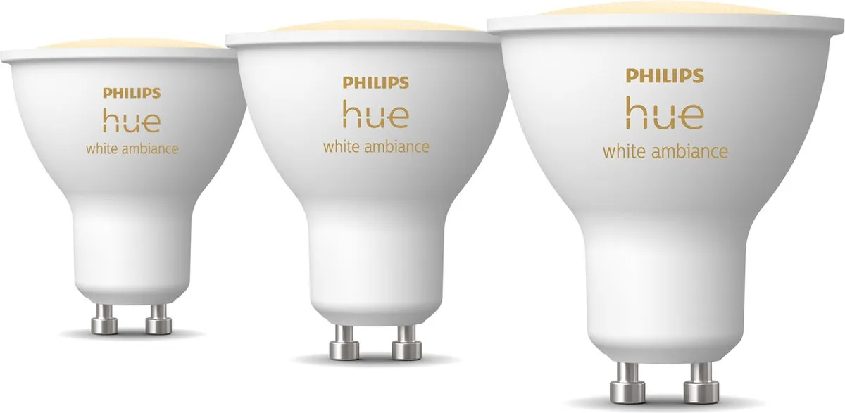 Philips Hue Spot GU10 Warm Wit Mat - 3 Stuks