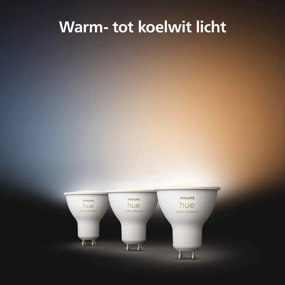 Philips Hue Spot GU10 Warm Wit Mat - 3 Stuks