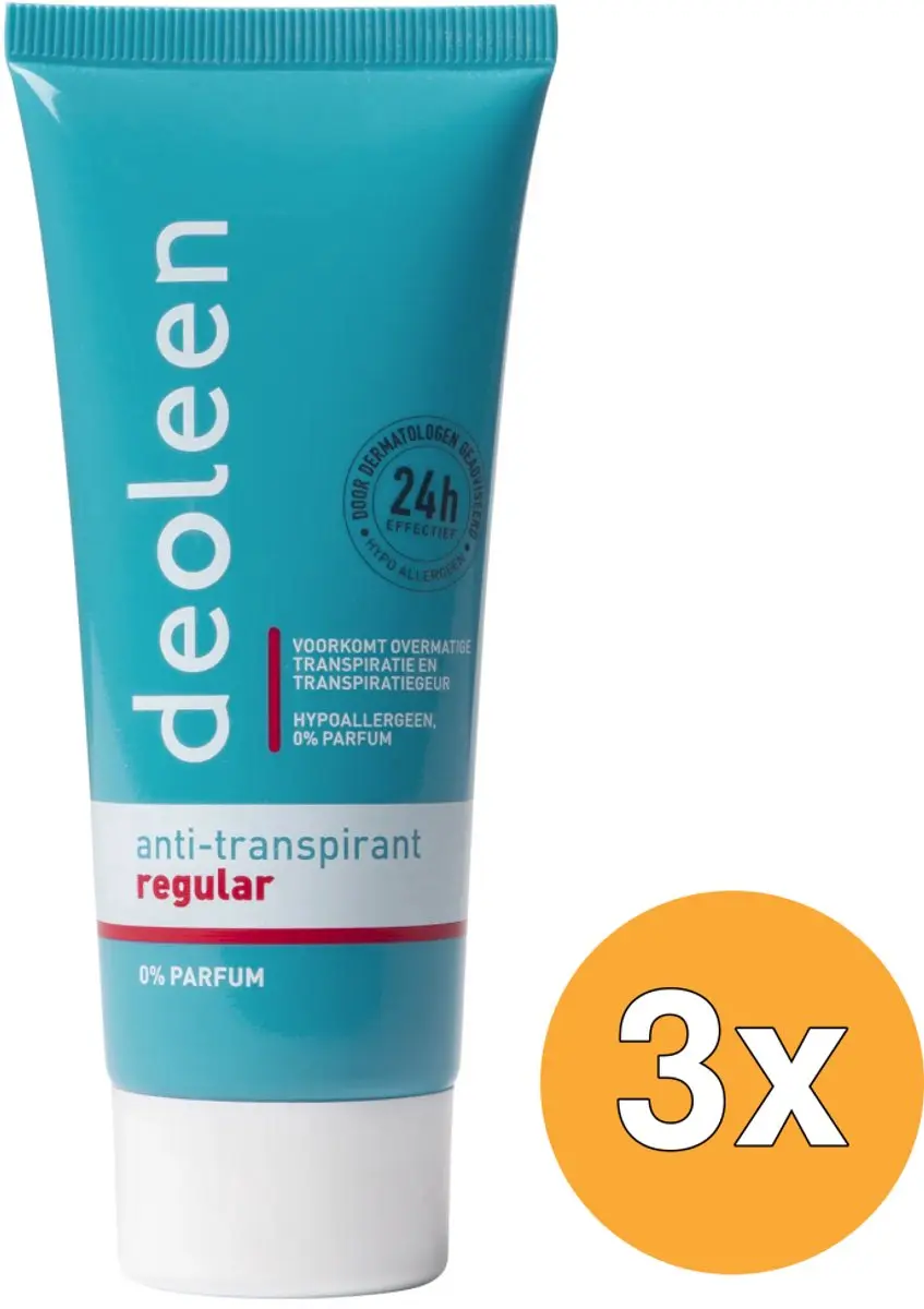 Deoleen Deodorant Creme Regular 50ml - 3 Stuks