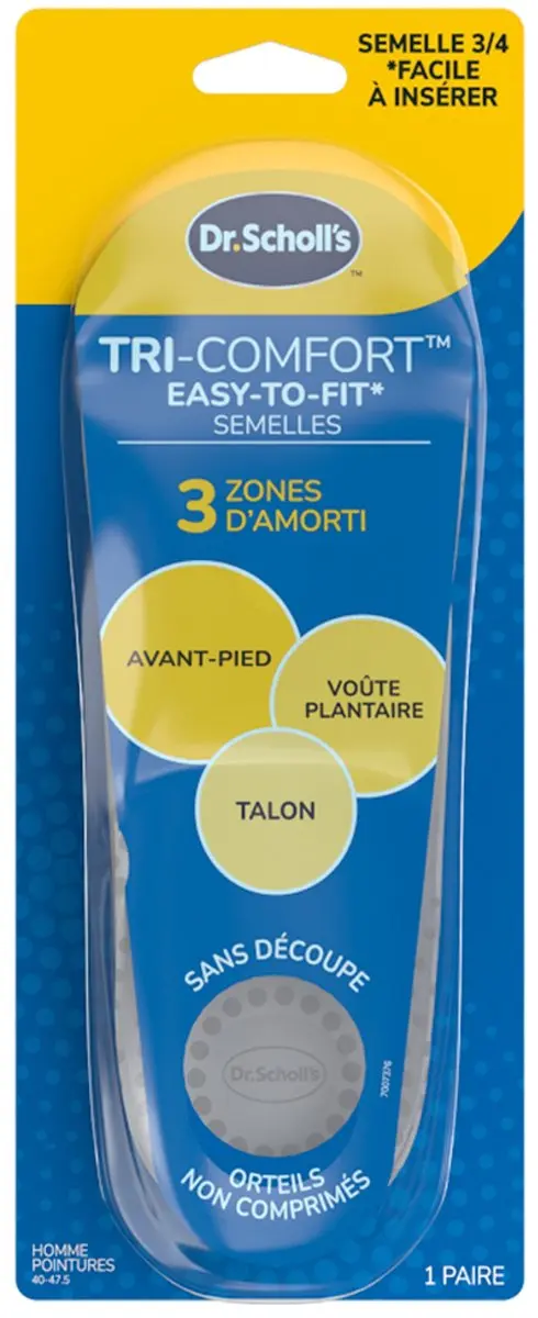 Scholl Tri-Comfort Easy-to-Fit Inlegzolen Heren