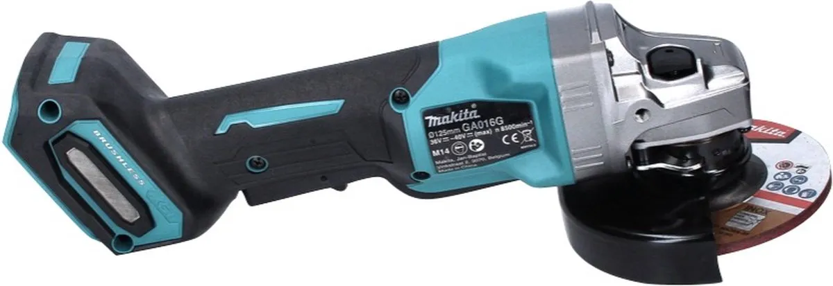 Makita GA 016 GM1 Haakse Slijper 40V Max - 125mm - 1x 4,0Ah Accu