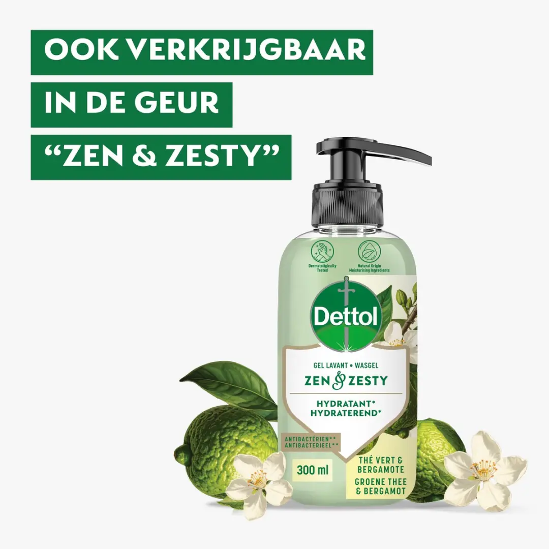 Dettol Handzeep Zen & Zesty Groene Thee & Bergamot 300ml - 6 Stuks