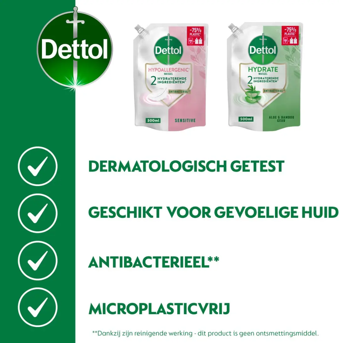 Dettol Navulling Handzeep 3L - 6x500ml