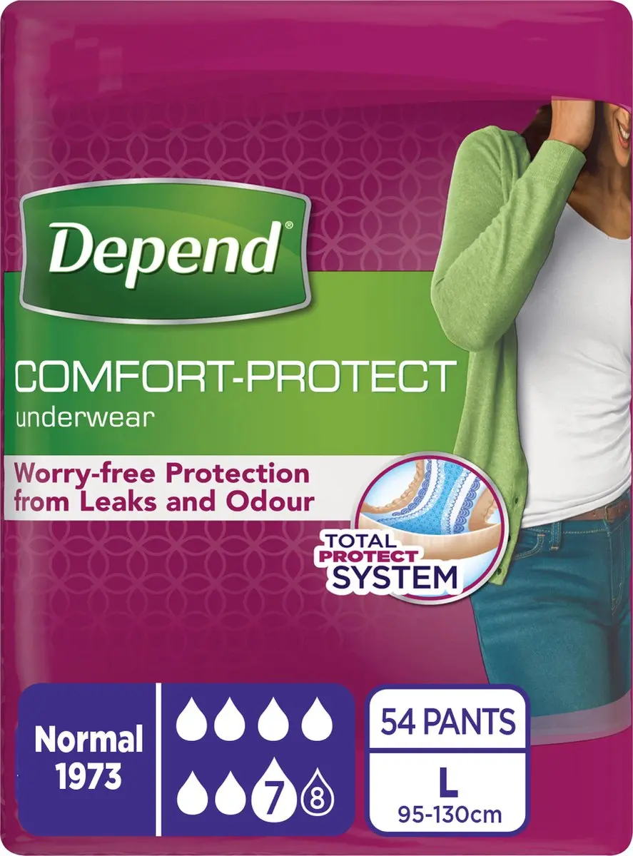 Depend Normal Incontinentiebroekjes L - 54 Stuks