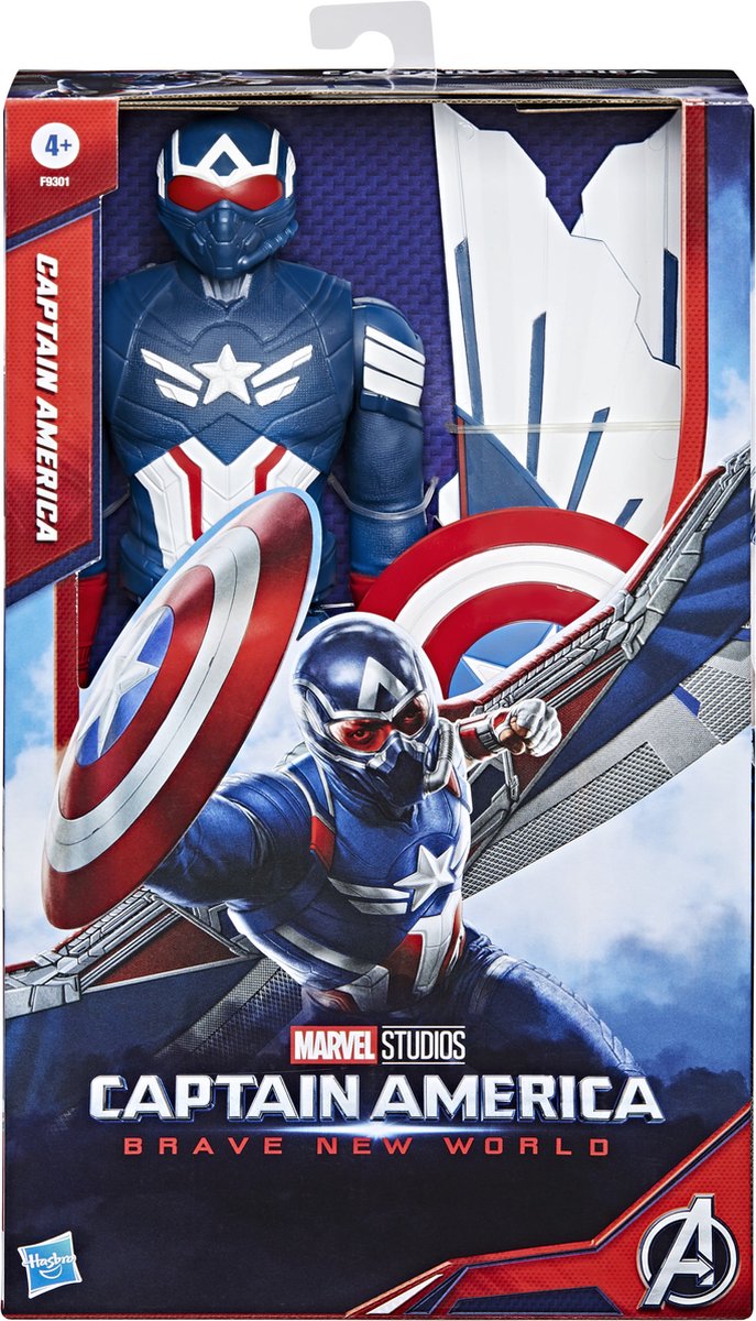 Hasbro Captain America actiefiguur Brave New World 30 cm deluxe Marvel speelgoed.