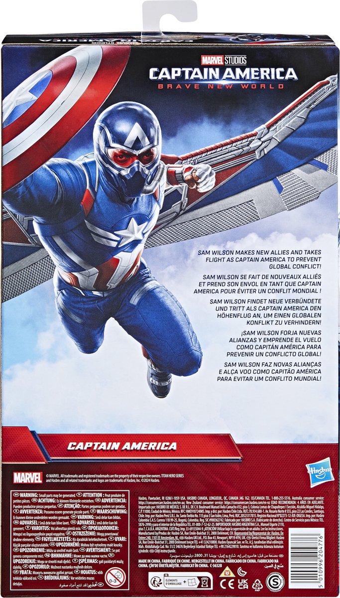 Hasbro Captain America actiefiguur Brave New World 30 cm deluxe Marvel speelgoed.