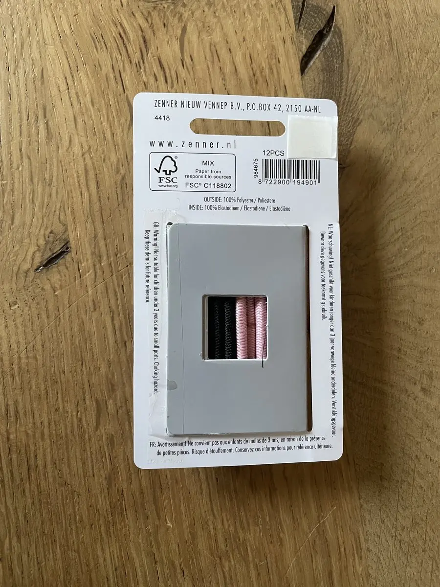 Zenner Elastieken 12 Stuks - Zwart & Roze