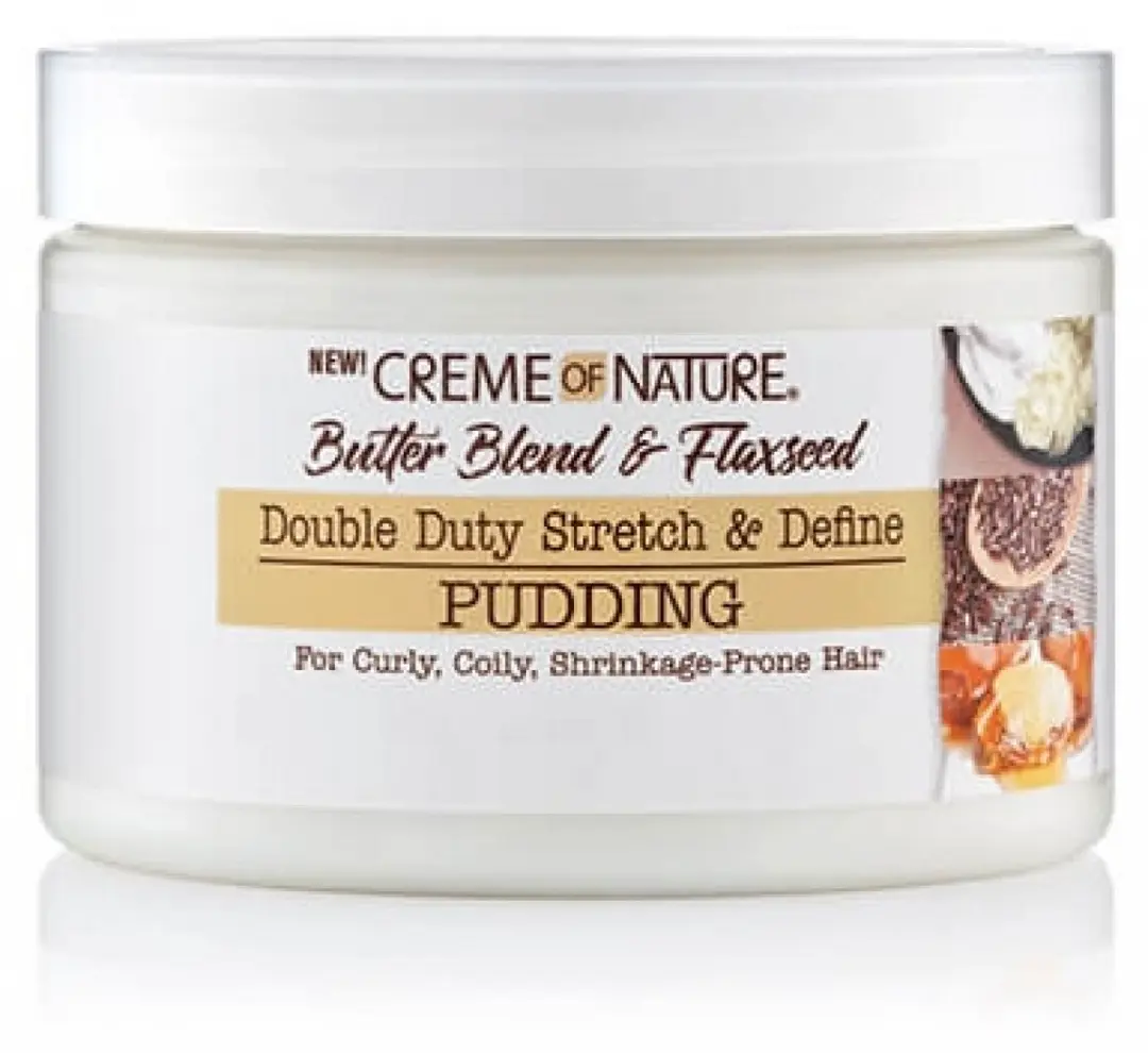 creme of nature butter blend & flaxseed pudding