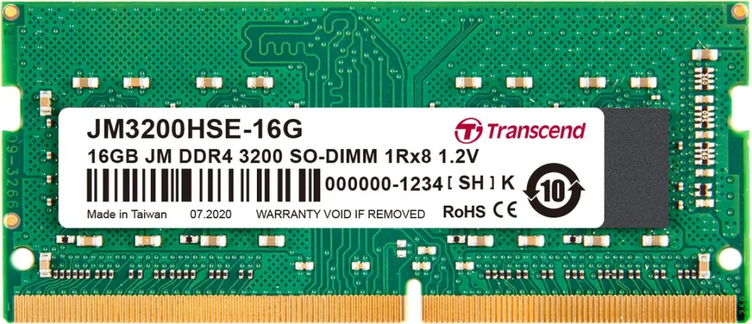 Transcend JetRAM JM3200HSE-16G DDR4 SO-DIMM 16GB 3200MHz
