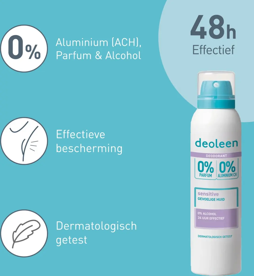 Deoleen 0% Aluminium Deodorant Sensitive 150ml
