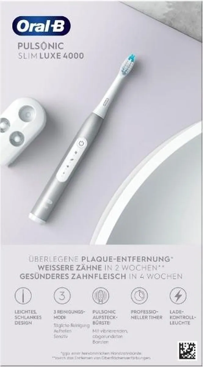 Oral-B Pulsonic Slim Luxe 4000 Sonische Tandenborstel - Platina