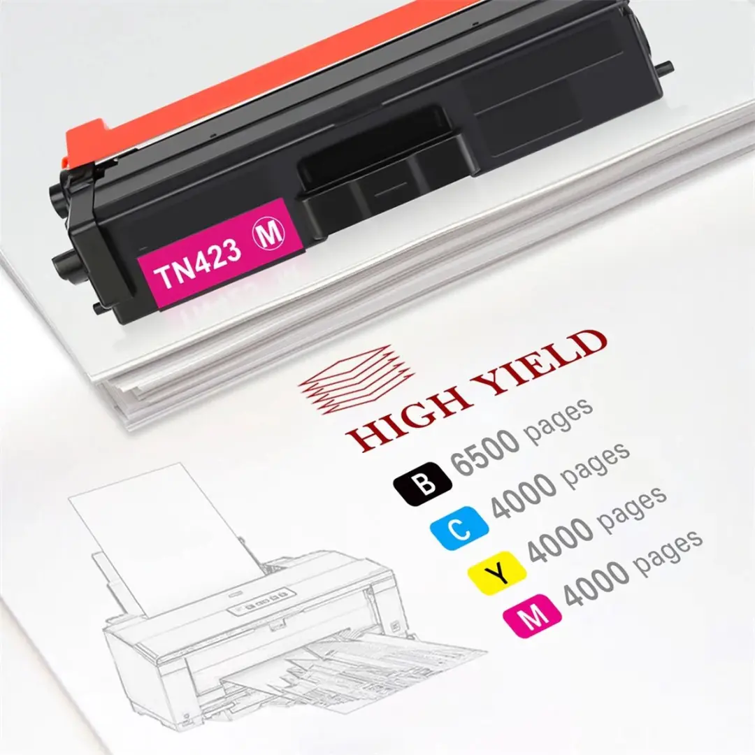 weCare TN423 Tonercartridges - 4 Stuks - o.a. Brother DCP-L8410