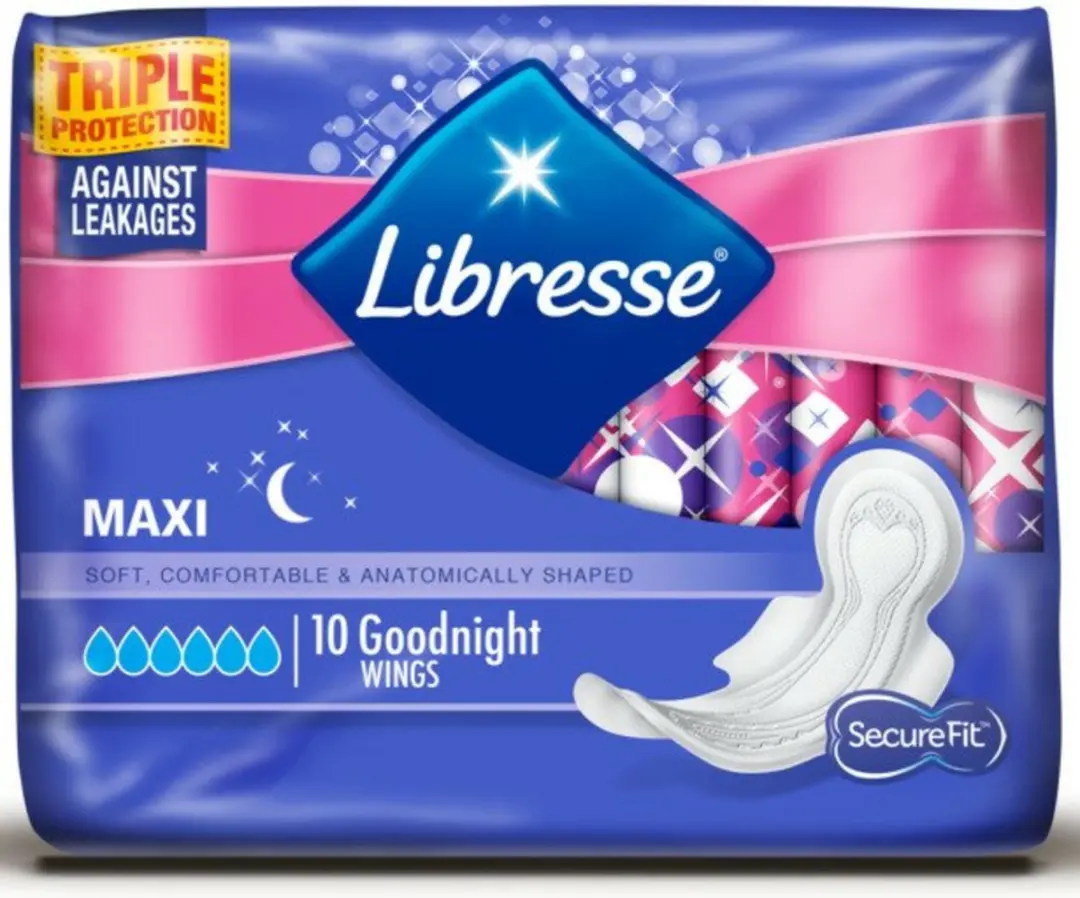 Libresse Maxi Goodnight Wing Maandverband - 10 Stuks