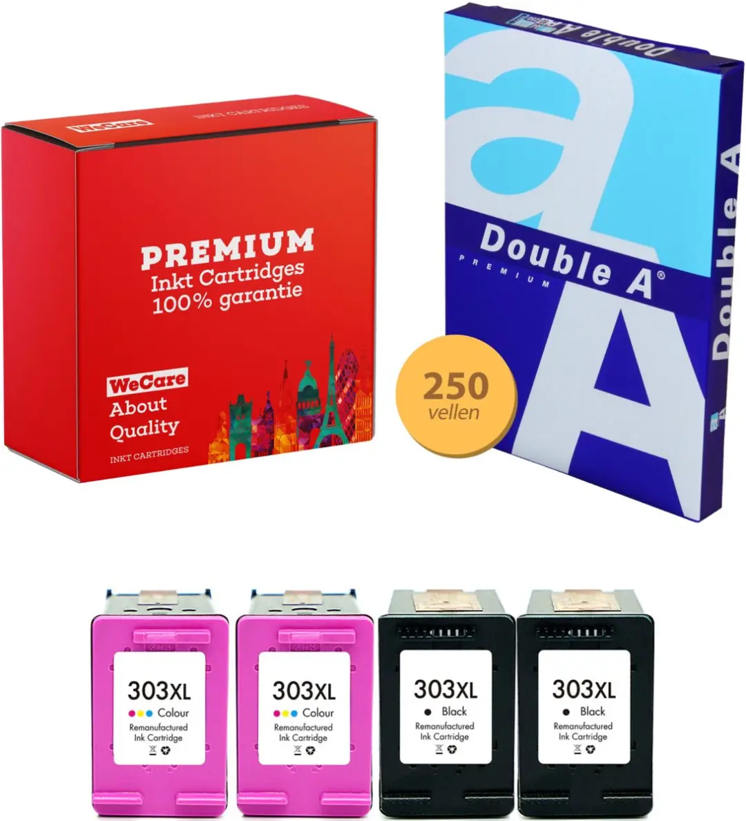 weCare 4-pack HP 303XL Inktcartridges
