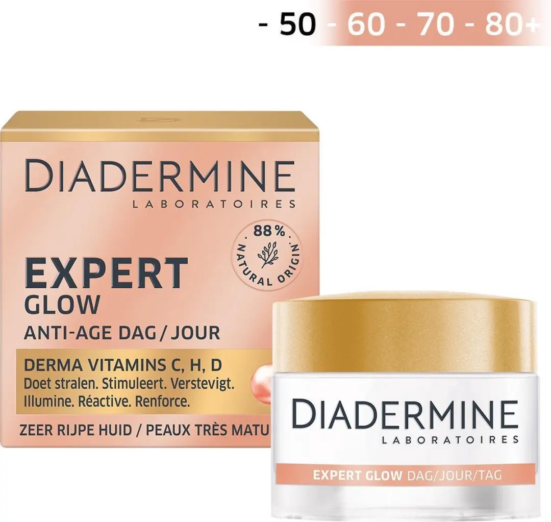Diadermine Expert Active Glow Dagcrème 50ml - Rijpe Huid