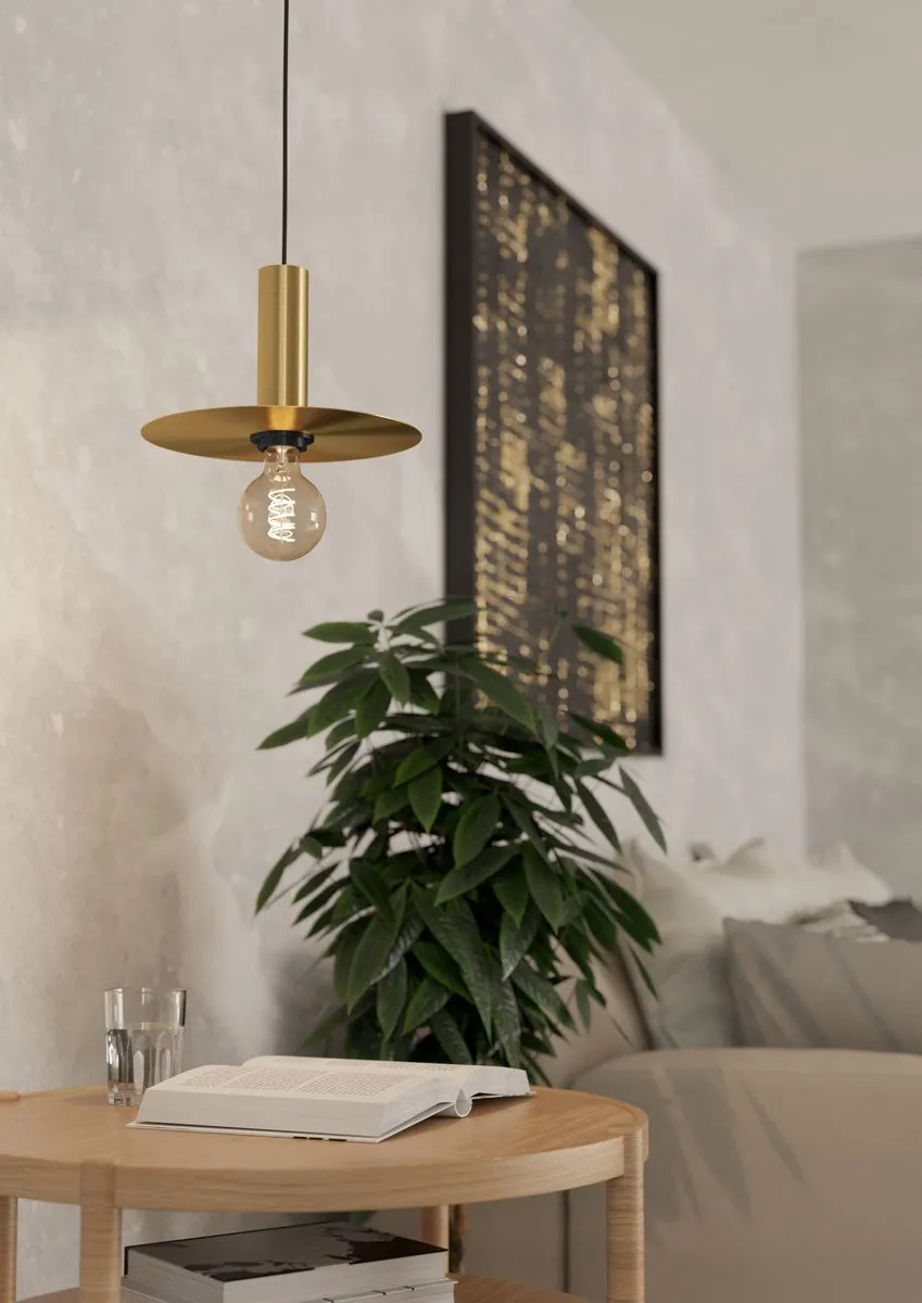 Eglo Escandell Hanglamp E27 - Ø25cm - Goud - afbeelding 6 van 6