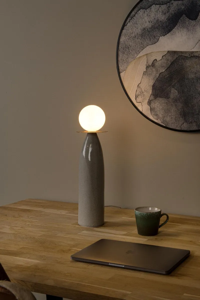 Lucide Figaro Tafellamp - Ø12cm H45cm Grijs