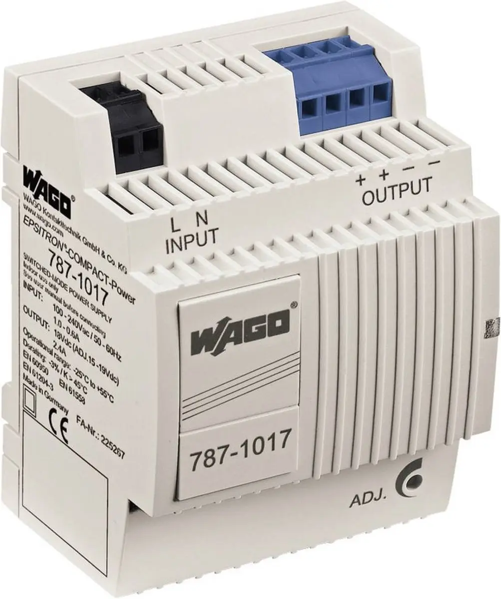 WAGO 787-1017 DIN-rail Netvoeding 18V/2.4A