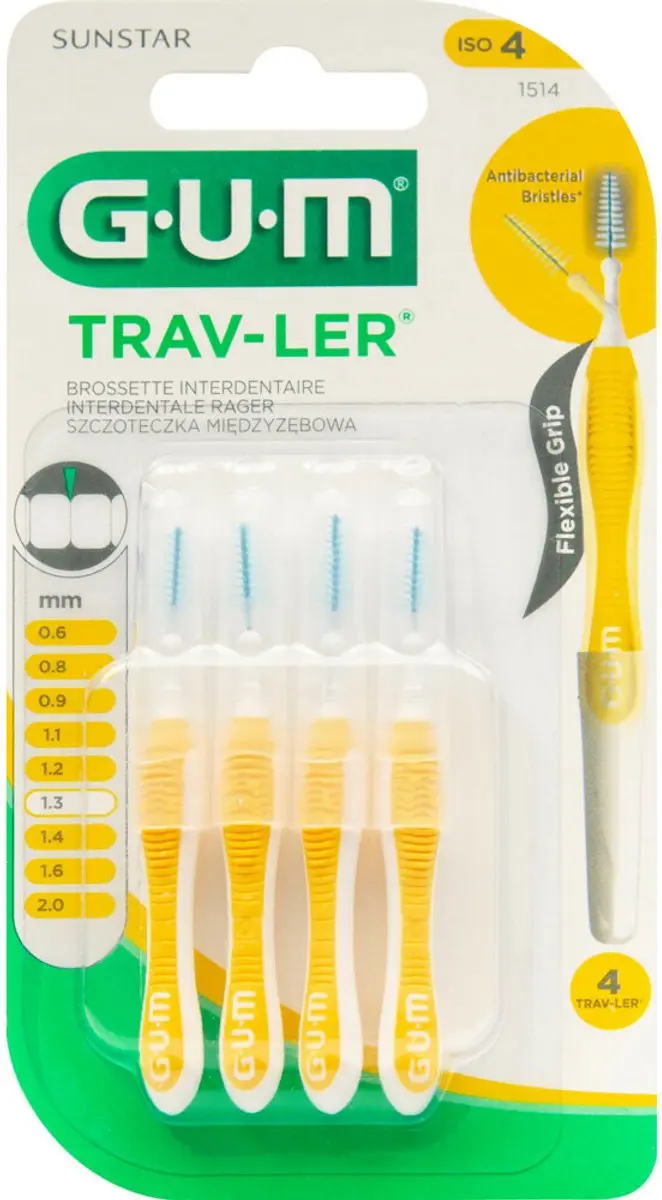 GUM Trav-Ler Ragers Geel 1.3mm
