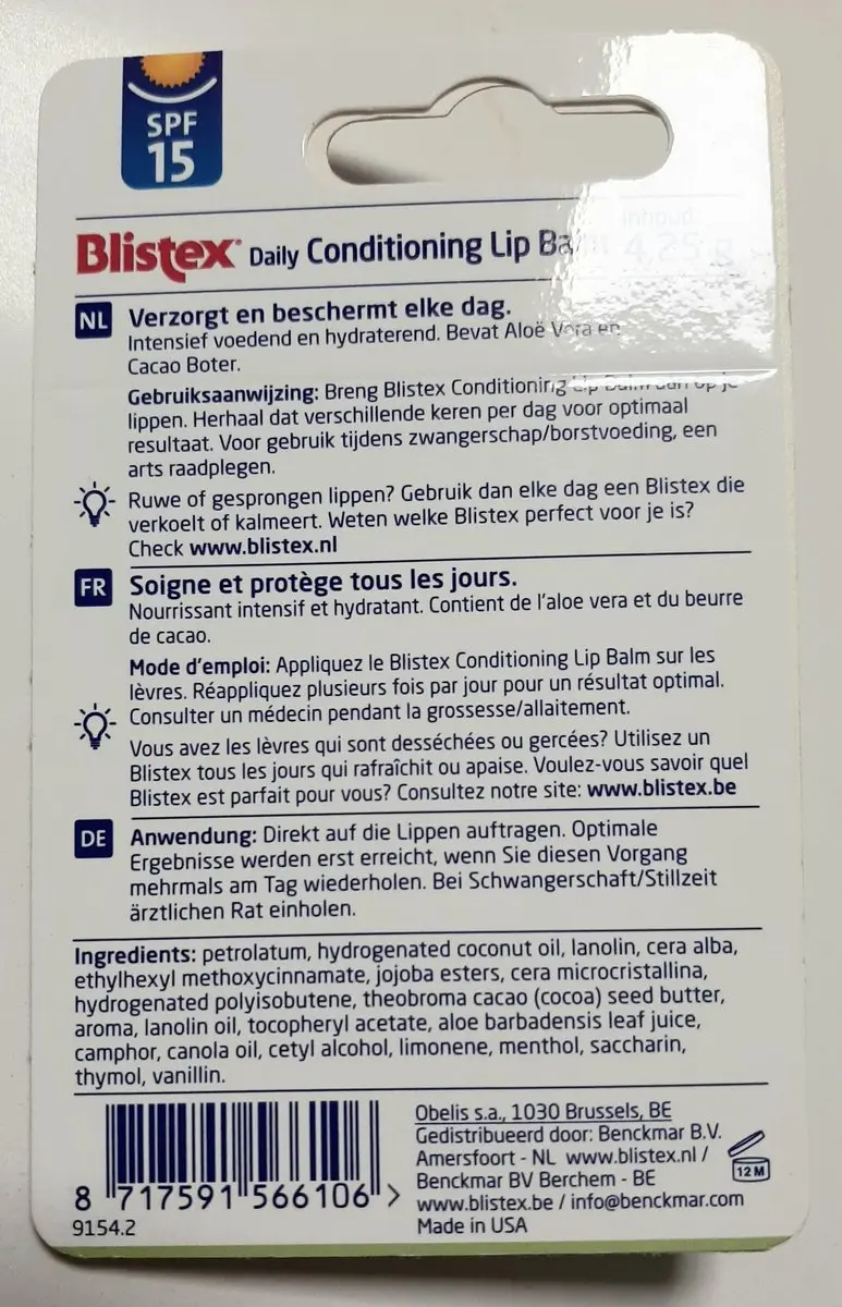 Blistex Lippenbalsem Conditioning SPF15