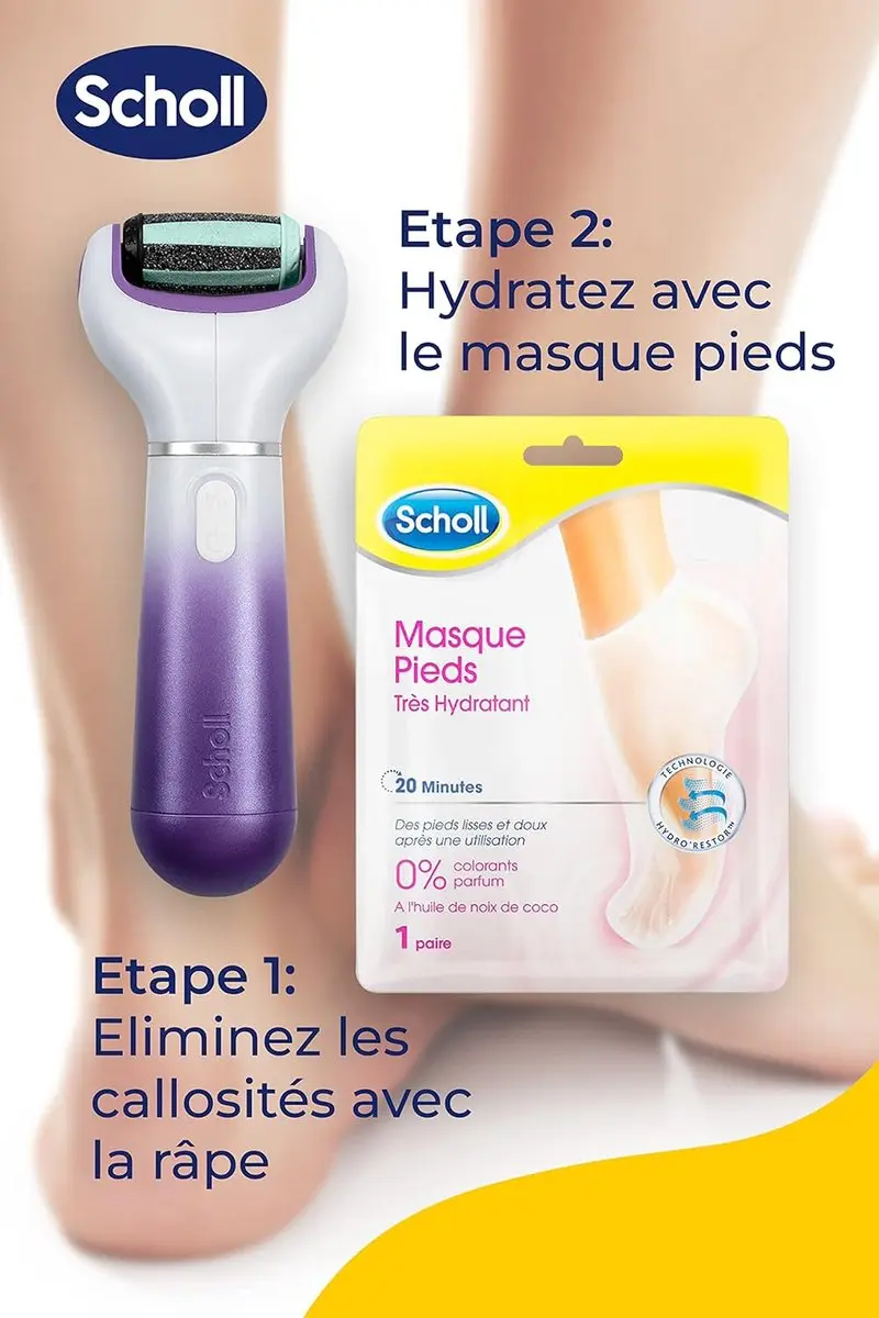Scholl Velvet Soft Elektronische Voetvijl - 2 Stuks