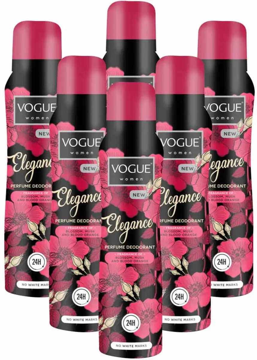 Vogue Elegance Deodorant 150ml - 6x150ml - afbeelding 6 van 6