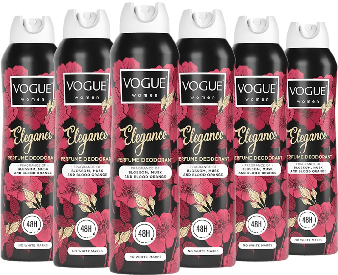 Vogue Elegance Deodorant 150ml - 6x150ml