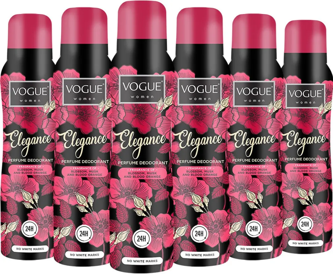 Vogue Elegance Deodorant 150ml - 6x150ml
