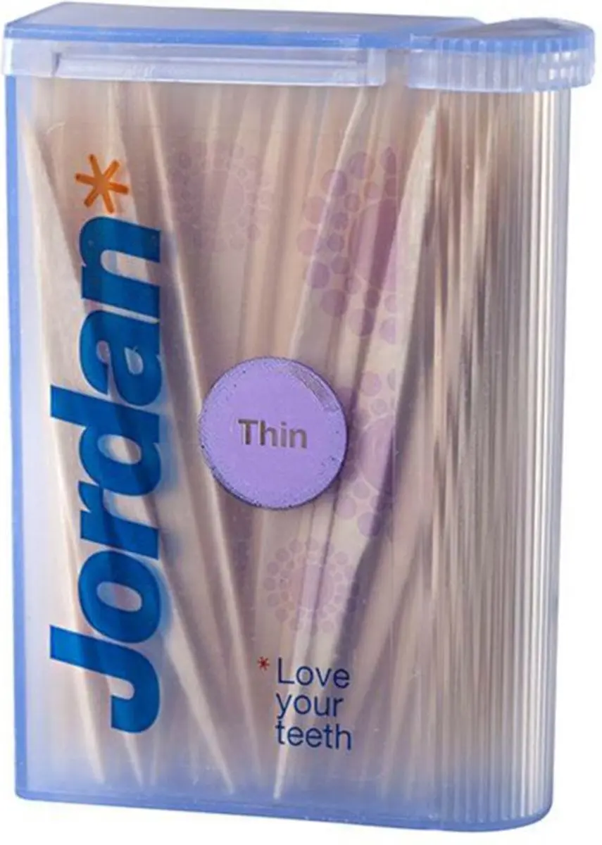Jordan Tandenstokers Double Ended Thin - 6x100 Stuks Beige