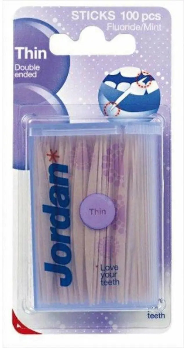 Jordan Tandenstokers Double Ended Thin - 6x100 Stuks Beige - afbeelding 6 van 6