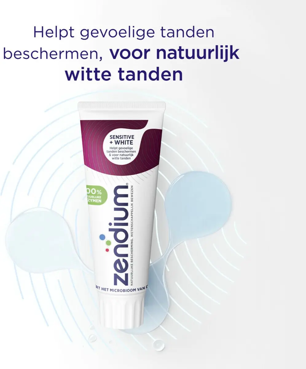Zendium Tandpasta Sensitive+ White 75ml - 5x375ml