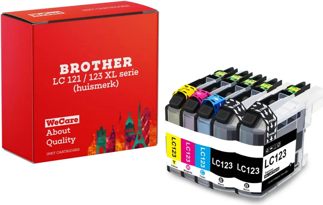 weCare LC123VALBP Inktcartridges 5 Stuks