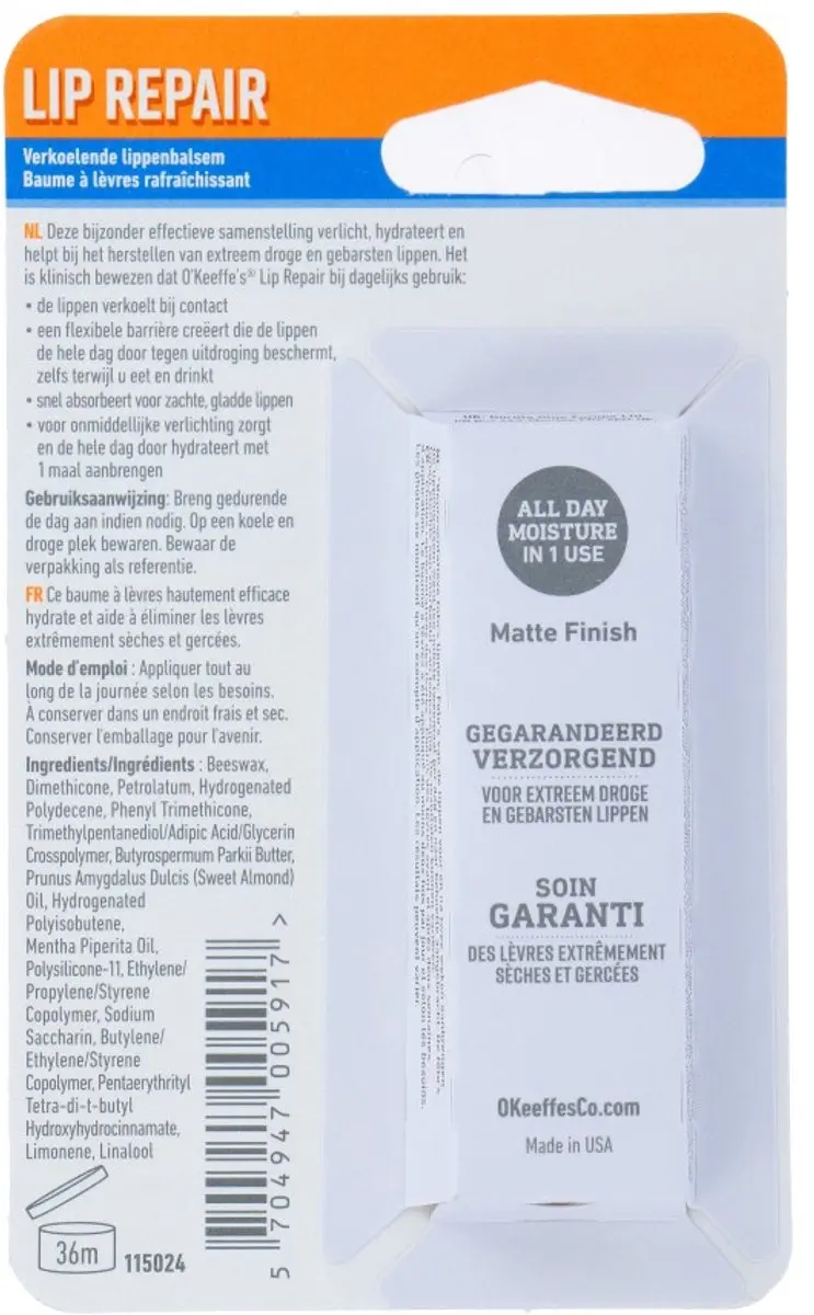 O'Keeffe's Lip Repair Verkoelend