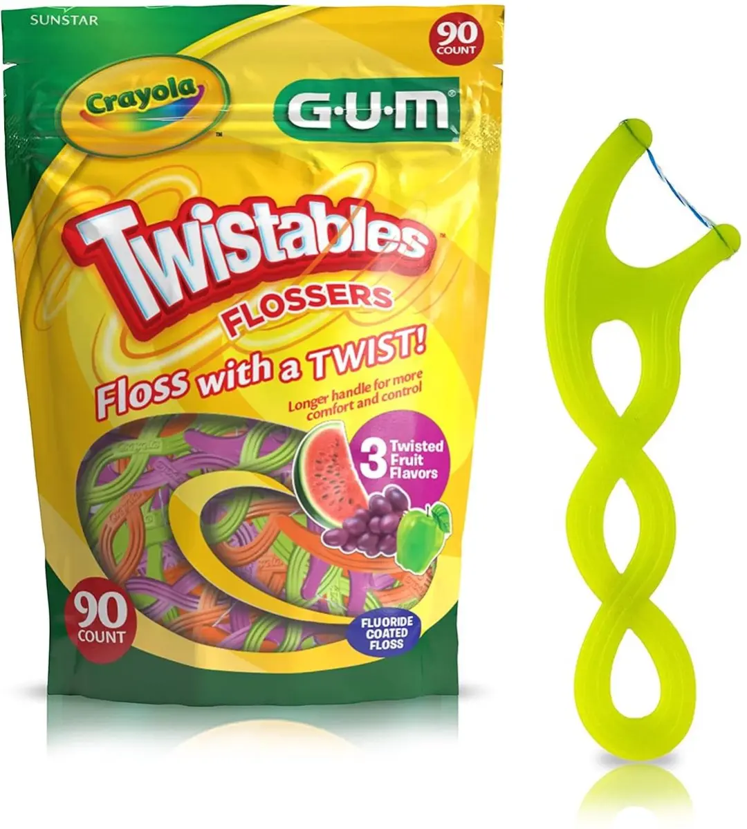 Gum Crayola Twistables Kids Flossers 90 Stuks