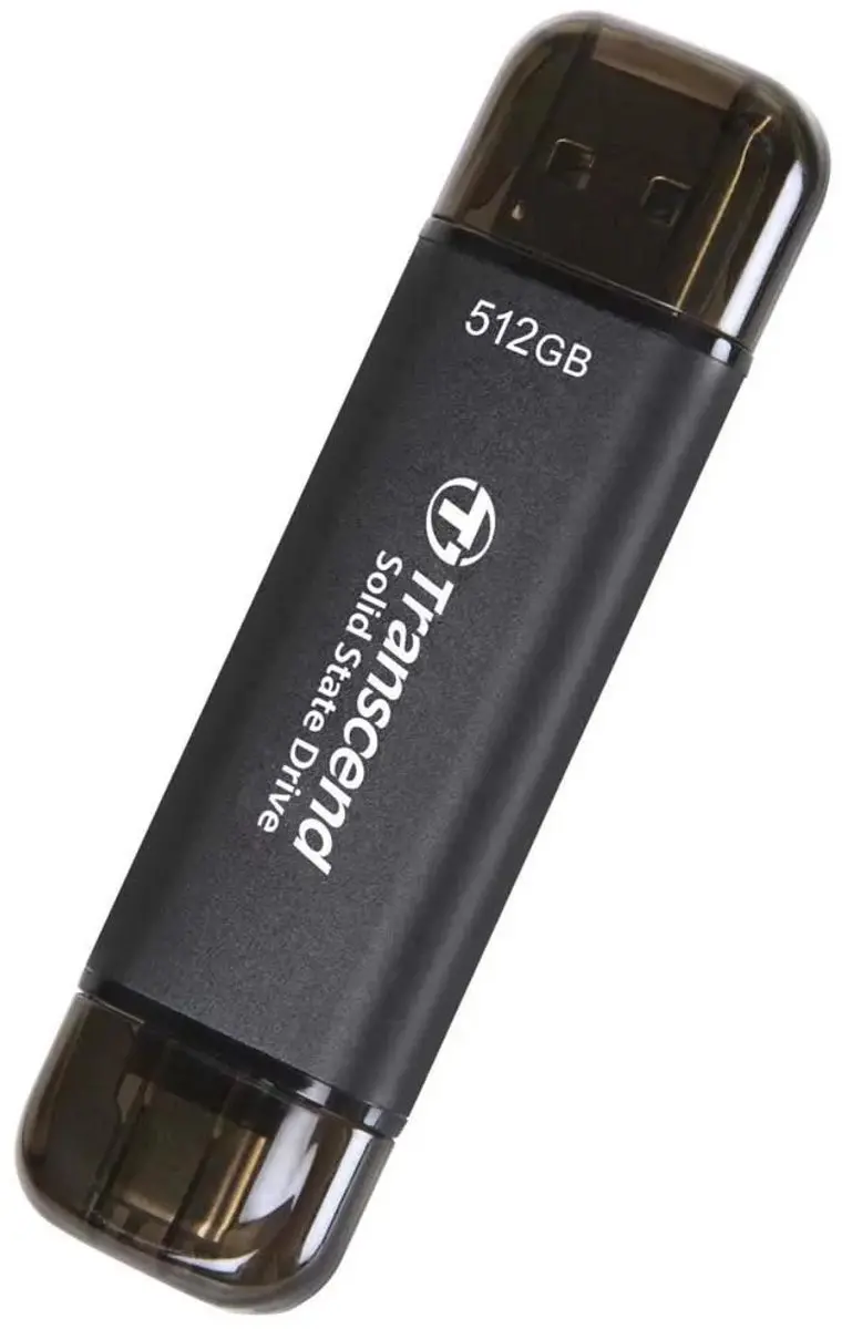 Transcend ESD310C Externe SSD 512GB - USB 3.2 Gen 2 - Zwart