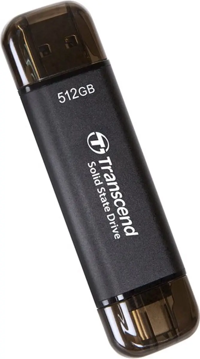 Transcend ESD310C Externe SSD 512GB - USB 3.2 Gen 2 - Zwart