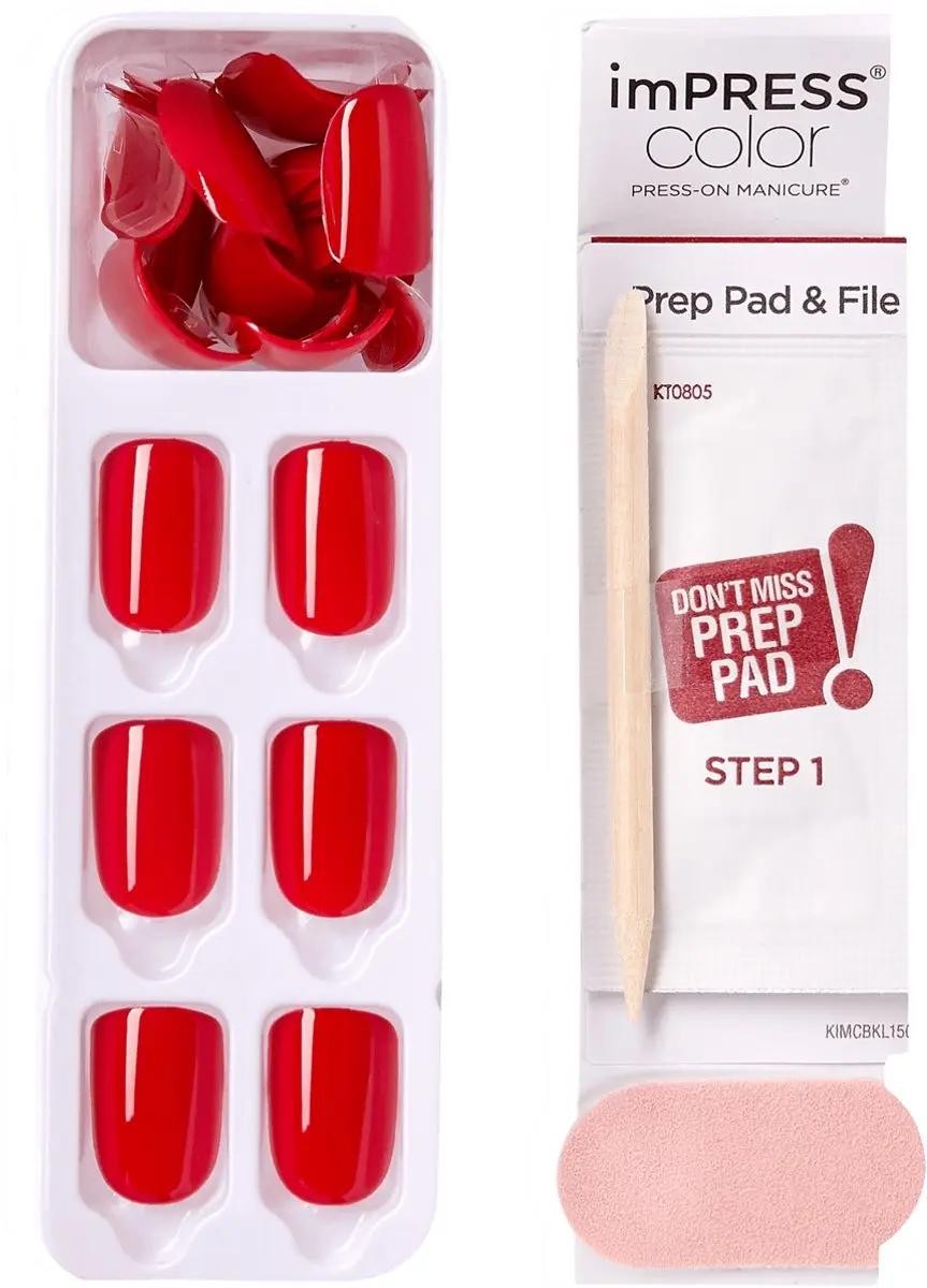 imPRESS Color Kunstnagels Reddy Or Not - 30 Stuks