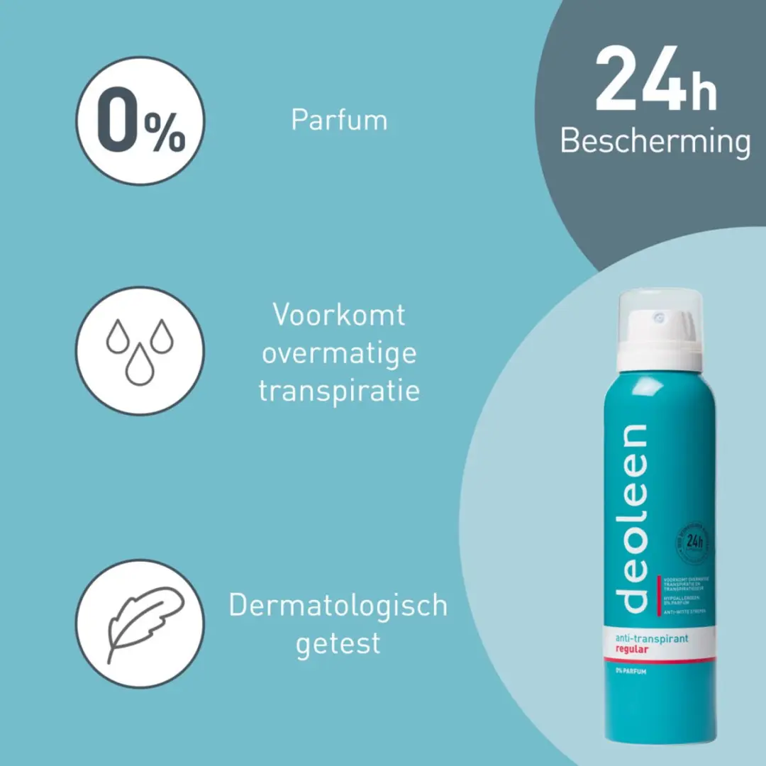 Deoleen Deodorant Spray Regular 150ml - 3 Stuks