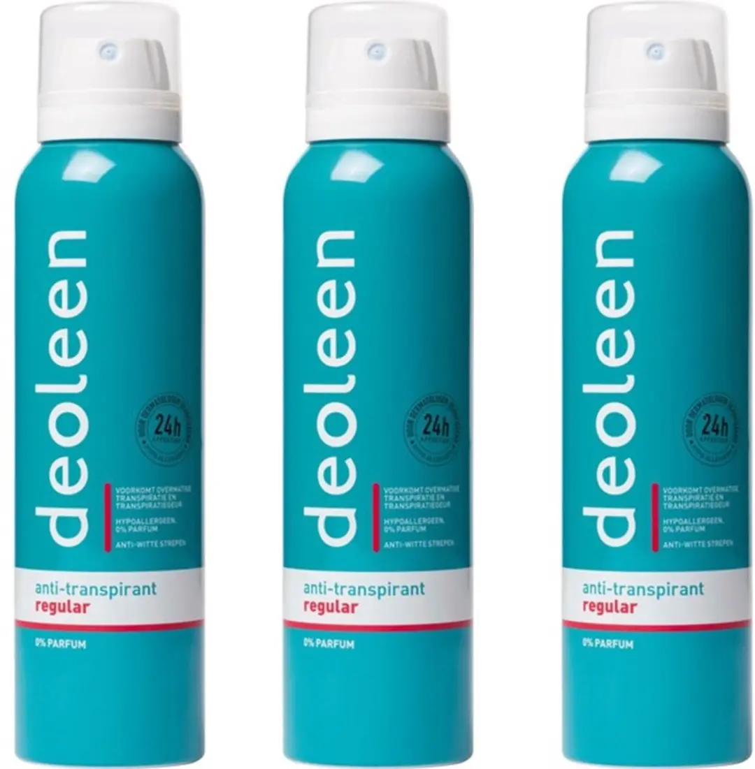 Deoleen Deodorant Spray Regular 150ml - 3 Stuks