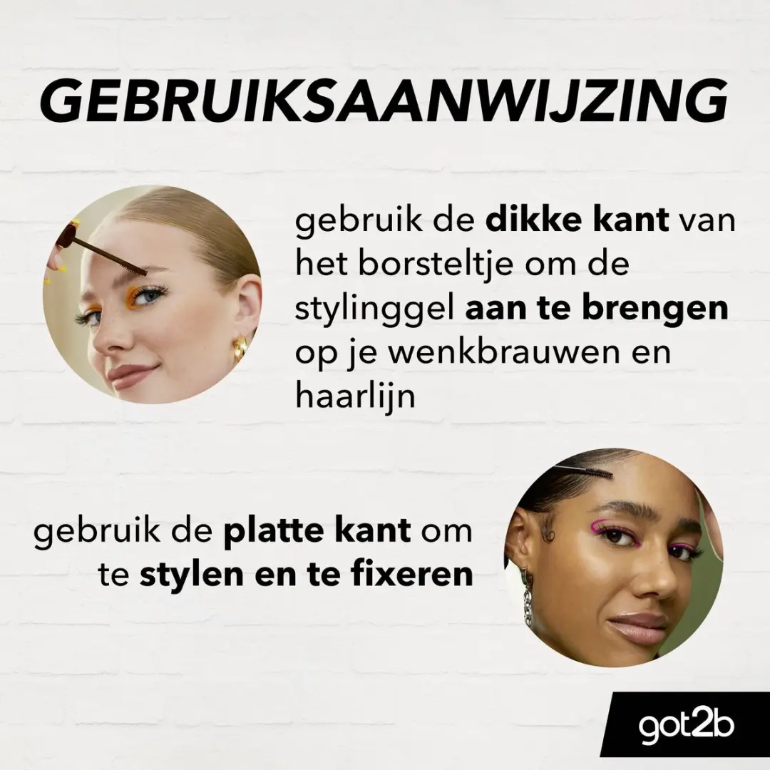 Got2b Glued 2-in-1 Brows & Edges Browgel - Zwart 16ml